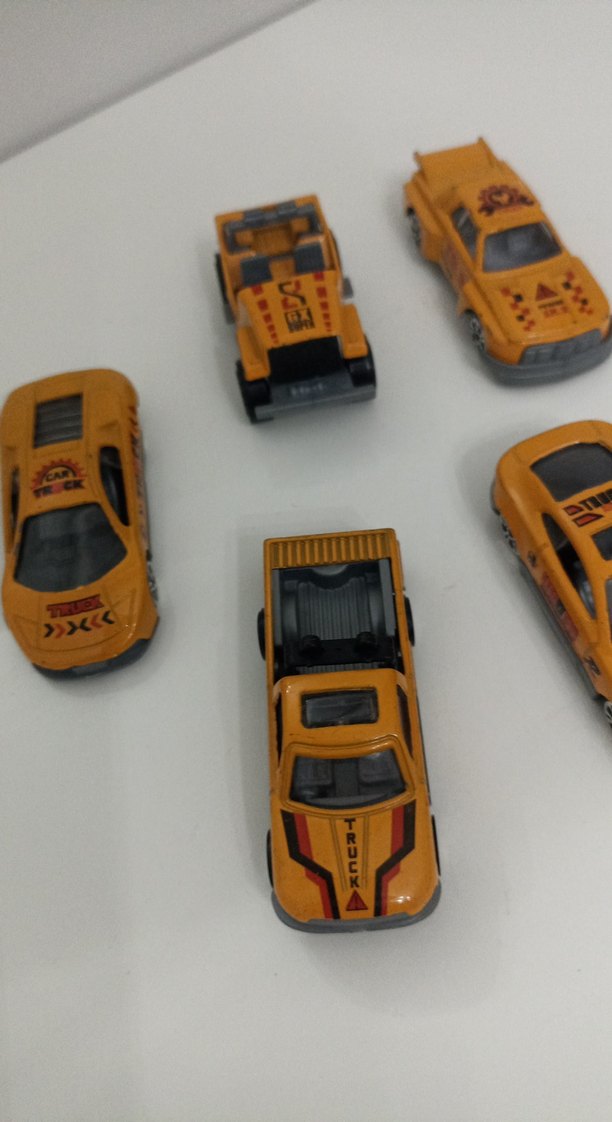 Sarı Renkli Oyuncak Araba Seti metal - Görsel 3