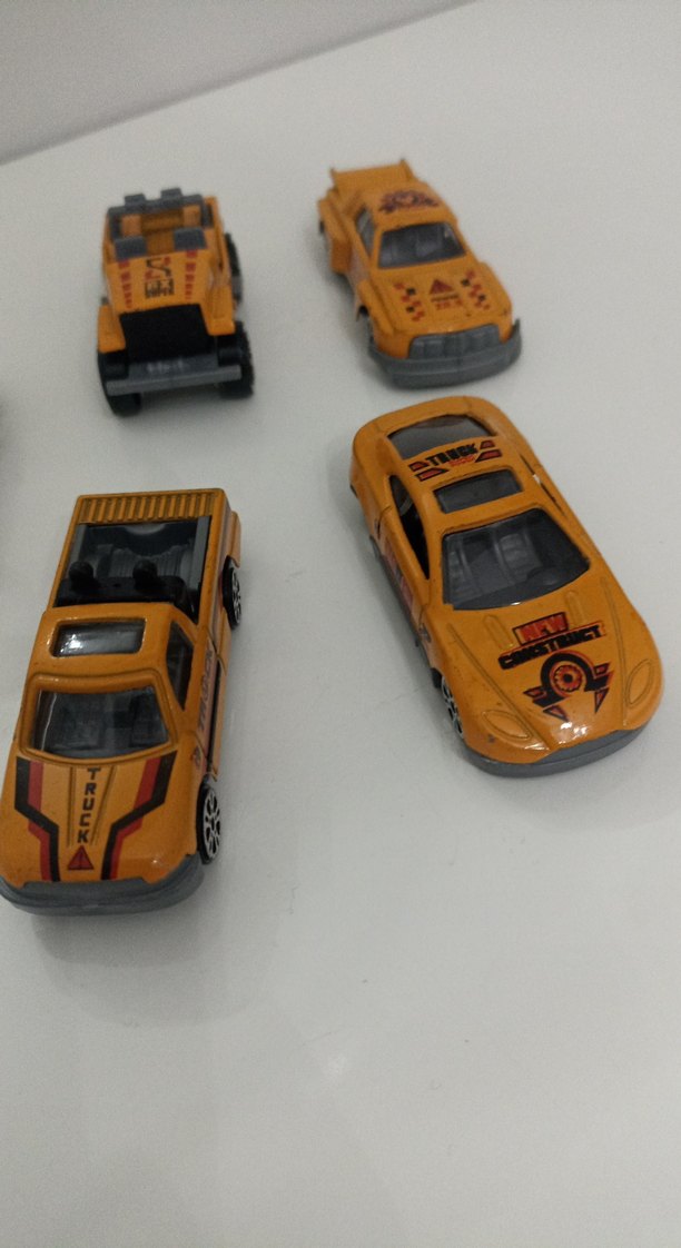 Sarı Renkli Oyuncak Araba Seti metal - Görsel 2