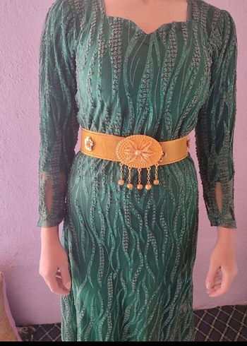 İşlemeli Bohem Uzun Elbise - Görsel 2