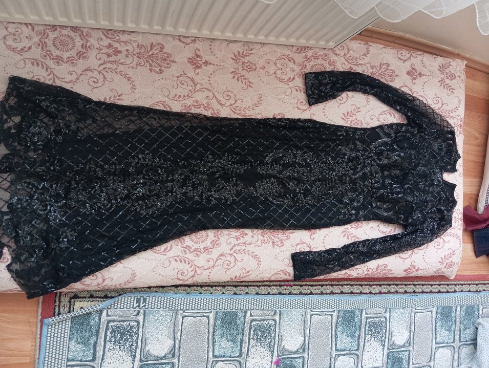 siyah balık abiye - Görsel 2