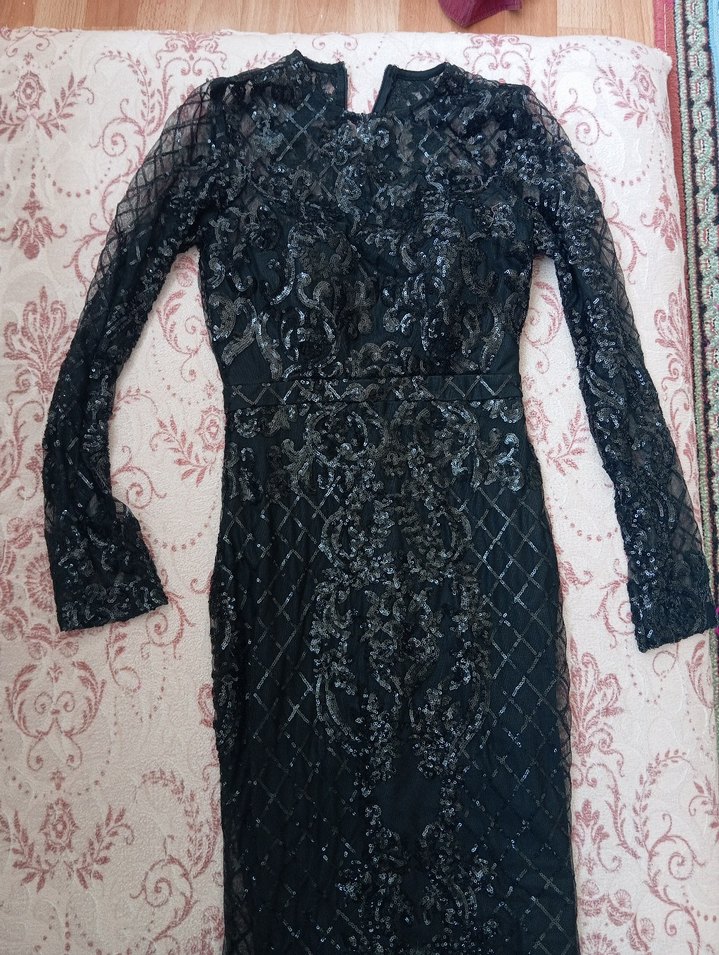 siyah balık abiye - Görsel 3