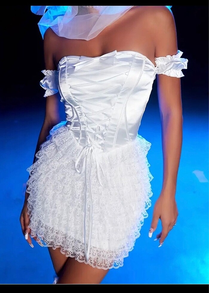 Vintage gelinlik After elbise - Görsel 2