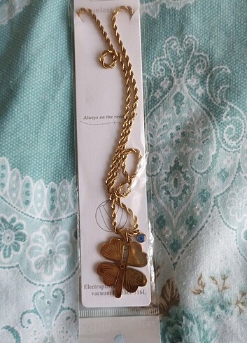 Çelik Yoncalı kolye - Görsel 2