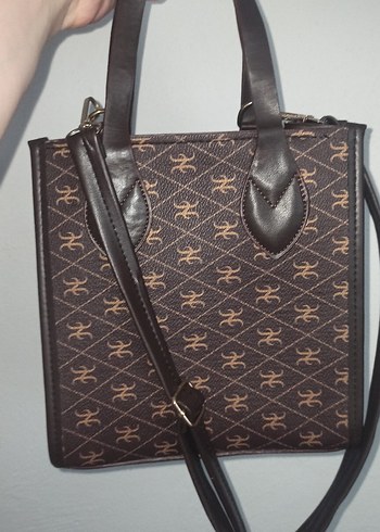 Kahverengi Yılan Desenli Deri Kadın Çanta - Görsel 2