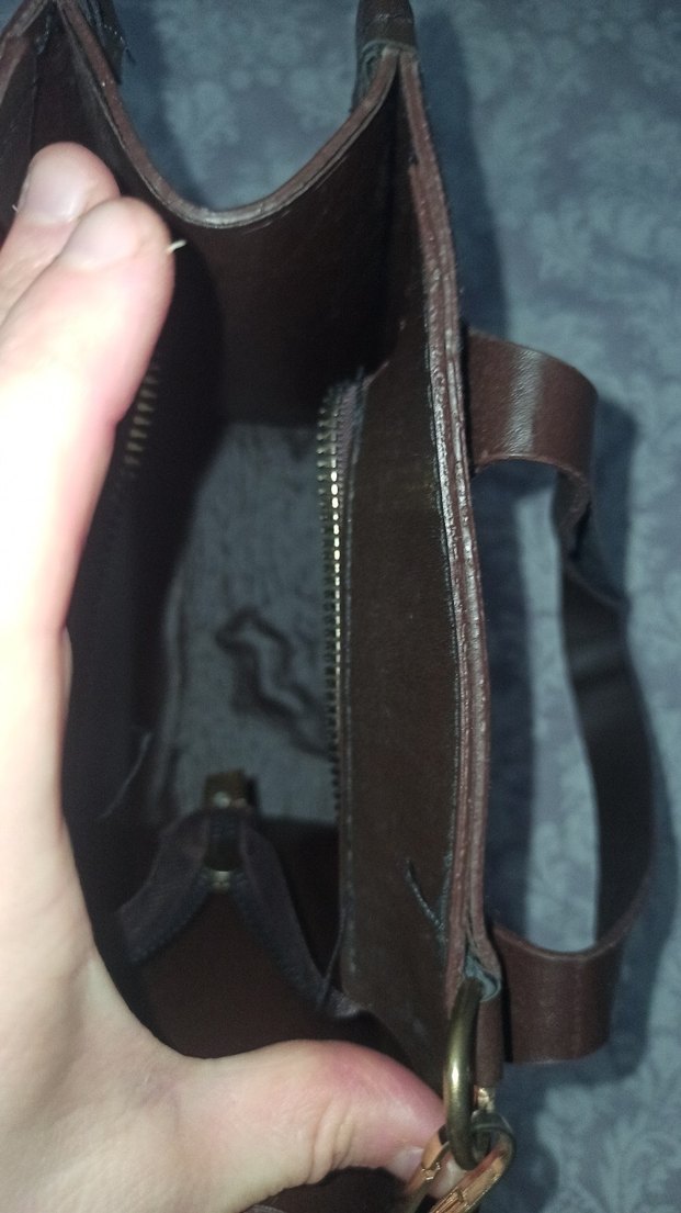 Kahverengi Yılan Desenli Deri Kadın Çanta - Görsel 4