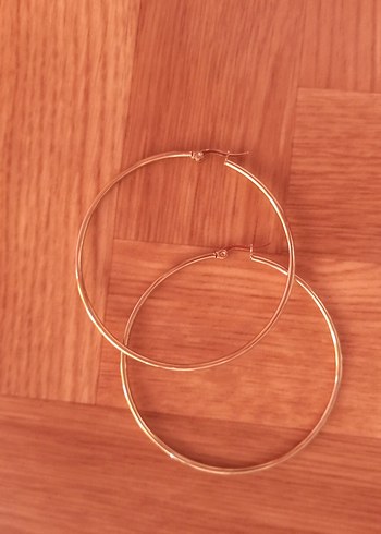 Accessorize Uzun Altın Halka Küpeler