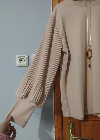 Kadın Keten Piliseli Bluz - Görsel 2