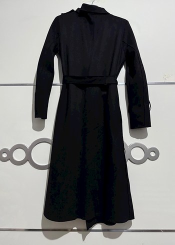 Siyah Uzun Kadın Kap - Görsel 2