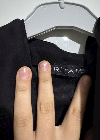 Siyah Uzun Kadın Kap - Görsel 3