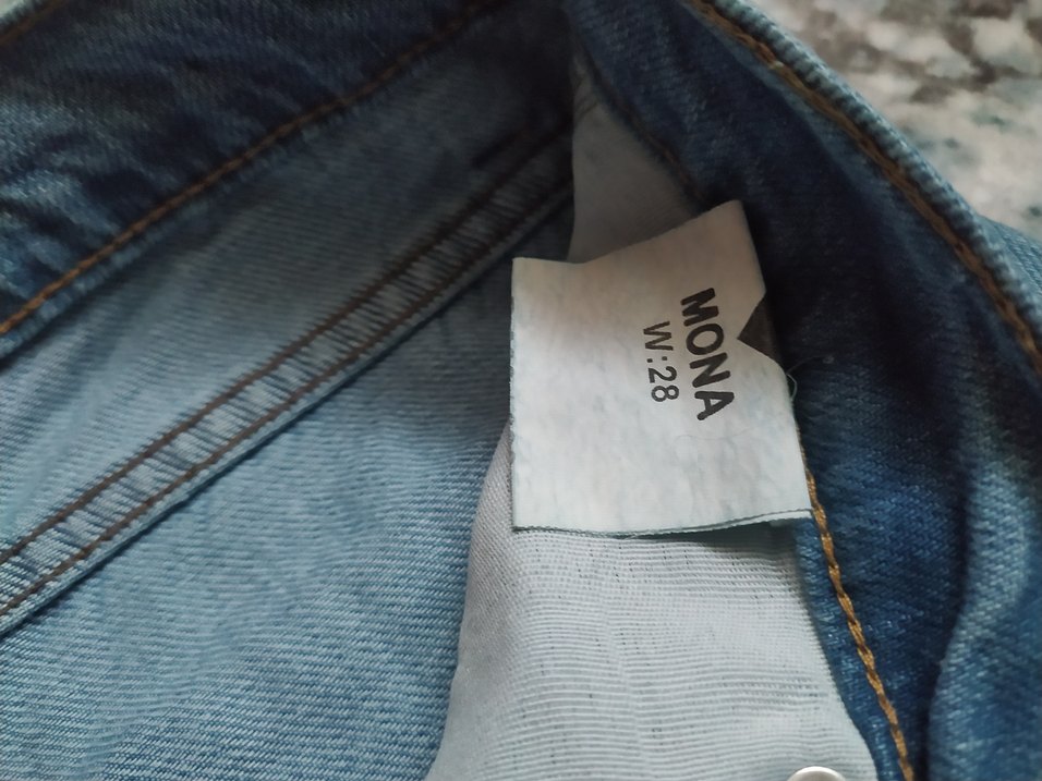 Mavi  Taşlı Kadın Kot Pantolon - Görsel 5