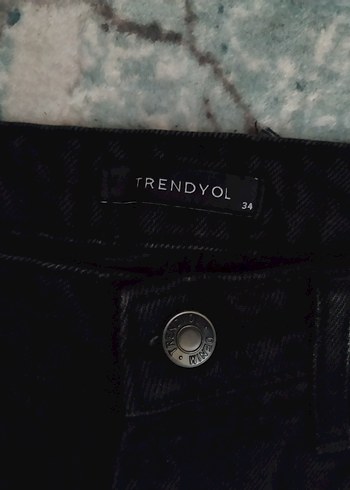 Siyah Bol Kesim Kot Pantolon - Görsel 4