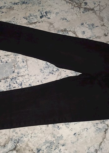 Siyah Bol Kesim Kot Pantolon - Görsel 3