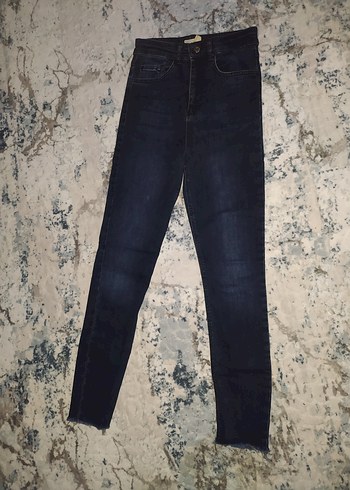 Kadın Lacivert Midi Denim Pantolon - Görsel 3