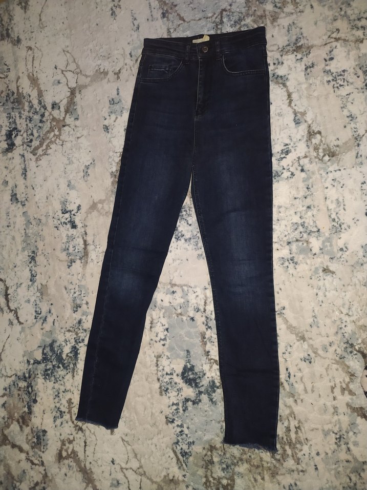 Kadın Lacivert Midi Denim Pantolon - Görsel 3