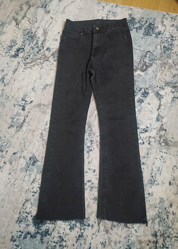 Gri Regular Fit Midi Kadın Kot Pantolon - Görsel 5