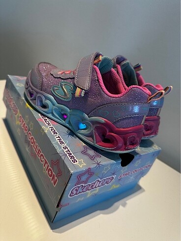 26 Beden mor Renk Skechers ışıklı kız çocuk ayakkabı