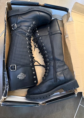 Harley Davidson Siyah Deri Biker Bot