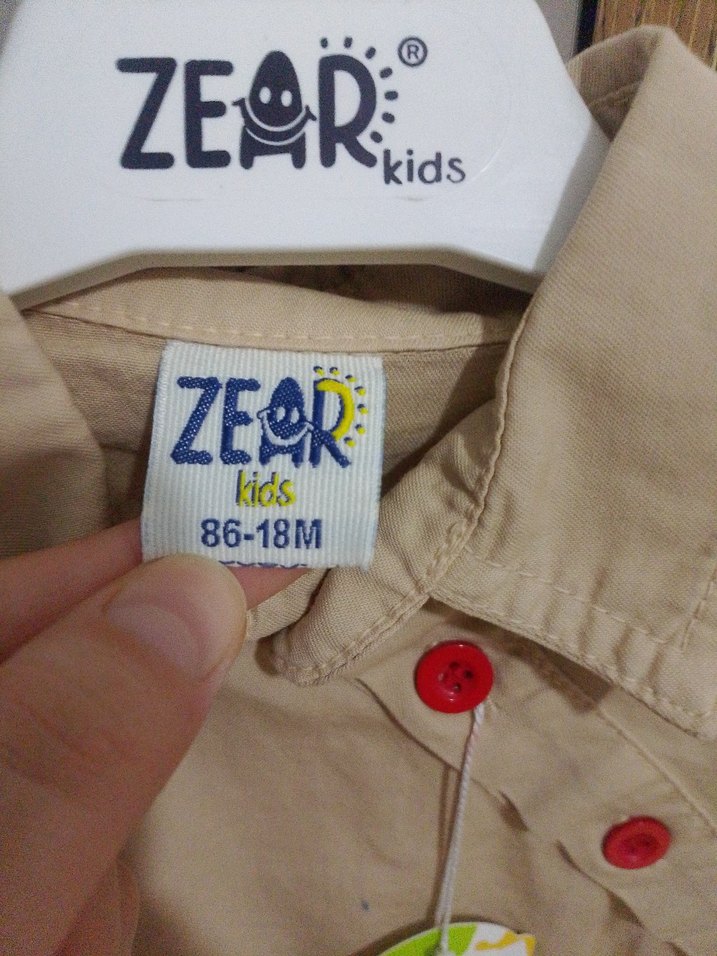 Uzun Kollu, Nakışlı Bej Bebek Tulum - Görsel 4