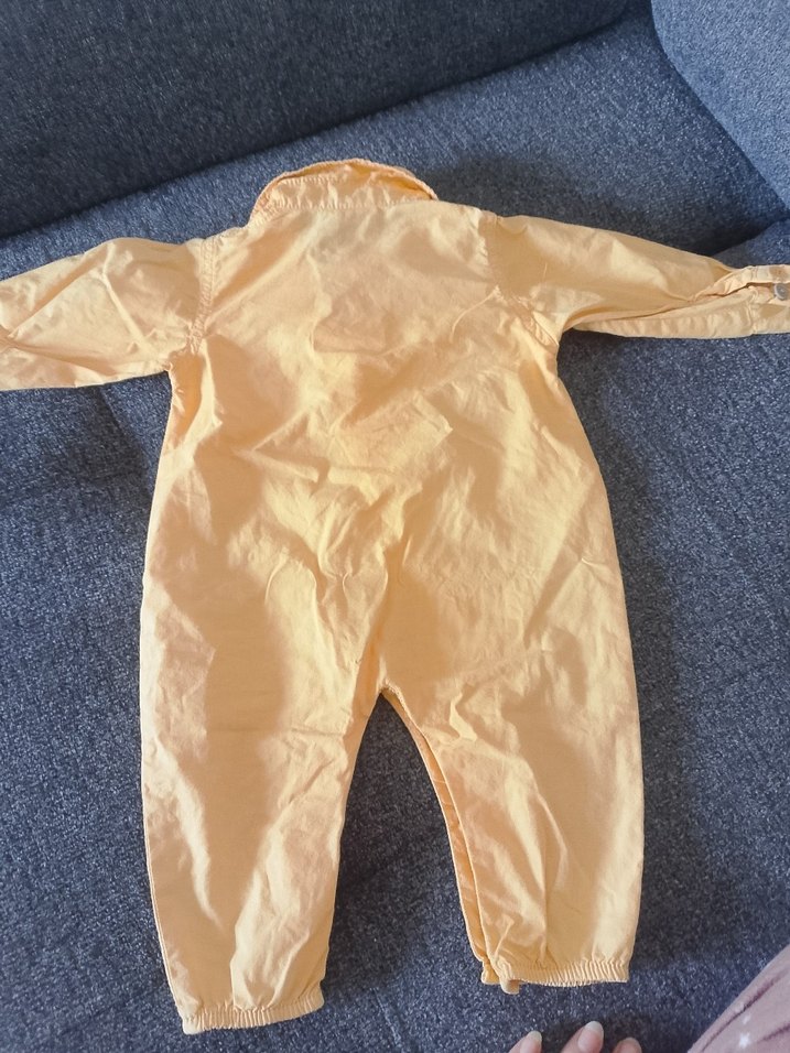 Sarı Uzun Kollu Bebek Tulum - Görsel 5