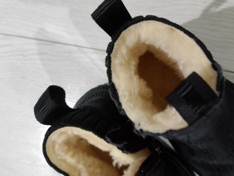 Siyah, Kürklü bebek botu - Görsel 4