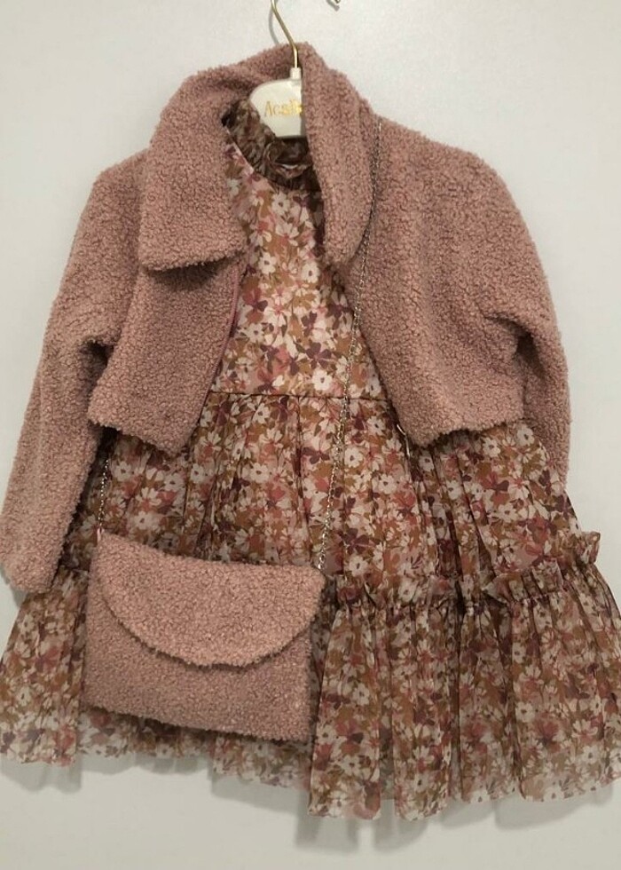 Pembe çantalı elbise - Görsel 3