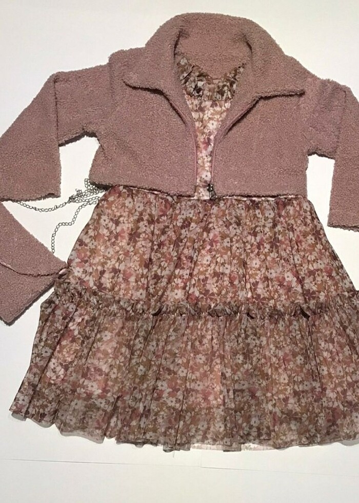 Pembe çantalı elbise - Görsel 4