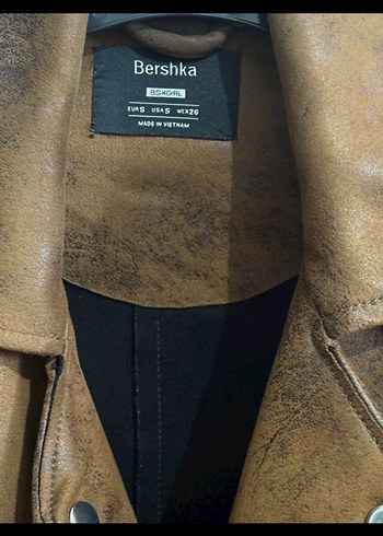 Bershka Kahverengi Süet Kadın Ceket - Görsel 4