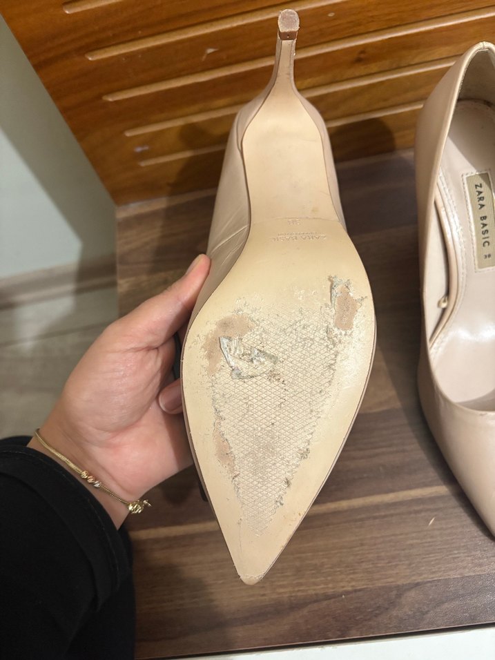 Zara ten rengi stiletto - Görsel 4