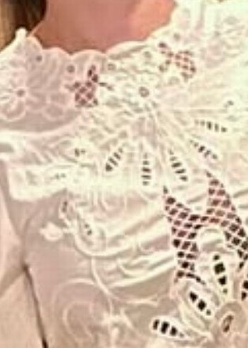 Zara pamuklu beyaz bluz - Görsel 3