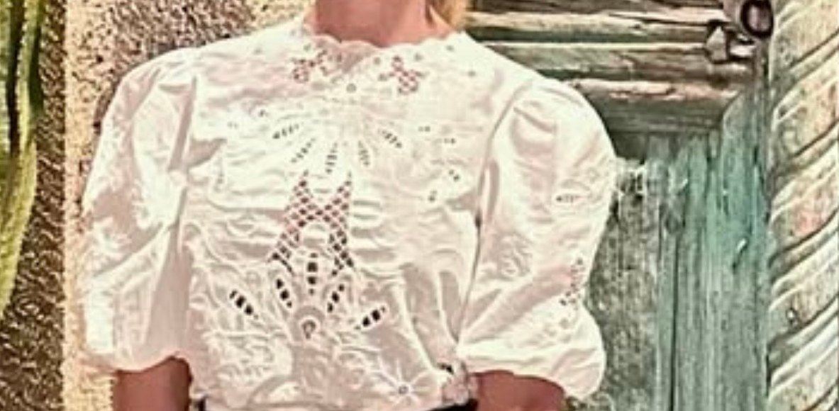 Zara pamuklu beyaz bluz - Görsel 2