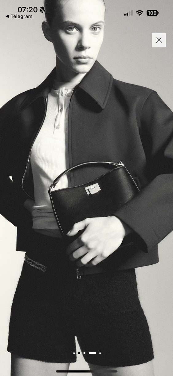 Klasik Siyah Deri Tokalı Kadın Çanta - Görsel 5