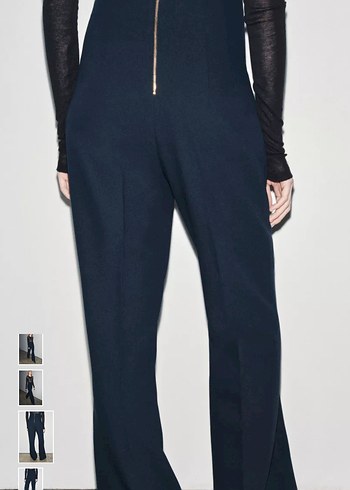 Kadın Lacivert  Kumaş Pantolon - Görsel 2