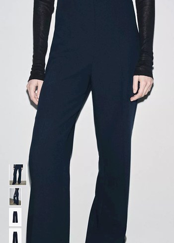 Kadın Lacivert  Kumaş Pantolon - Görsel 3