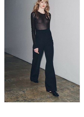 Kadın Lacivert  Kumaş Pantolon - Görsel 5