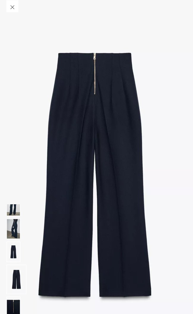 Kadın Lacivert  Kumaş Pantolon - Görsel 4