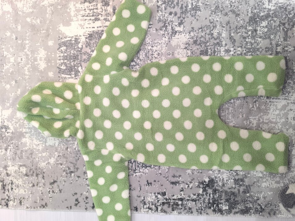 Düğmeli Yeşil Puantiyeli Bebek Tulum - Görsel 3