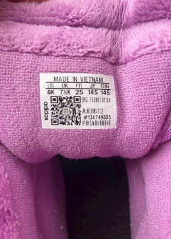 25 Beden Pembe Çocuk Adidas Bot