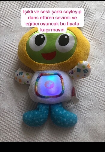 Fisher price sesli ışıklı peluş oyuncak