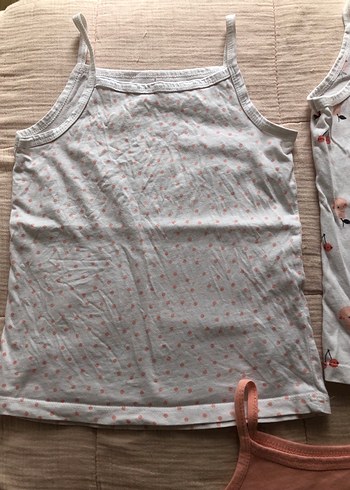 Kız Çocuk Askılı Atlet Üçlü Set - Görsel 3