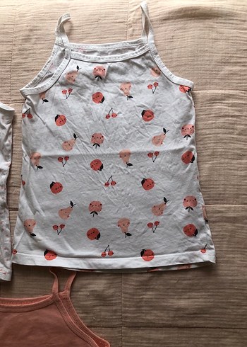 Kız Çocuk Askılı Atlet Üçlü Set - Görsel 2