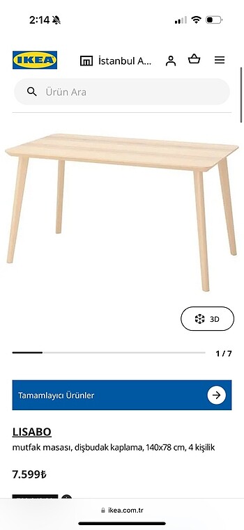 Ikea ikea lisabo mutfak masası