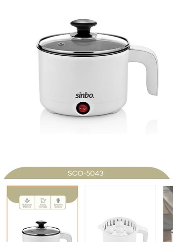 Sinbo SCO-5043 Beyaz Elektrikli Su Isıtıcısı