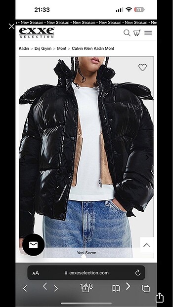 Calvin klein şişme mont