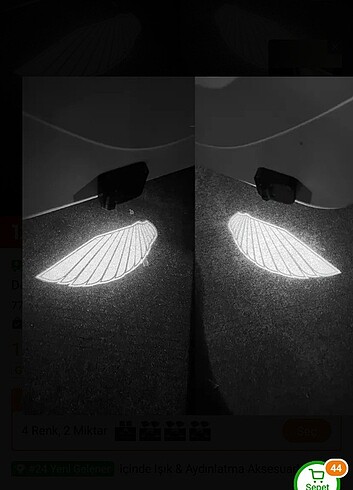 4 adet LED Araba Kapı Logosu