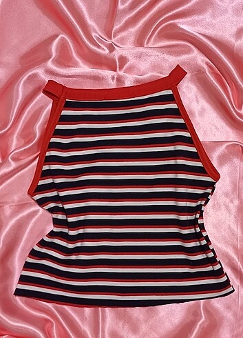 xs Beden Renkli çizgili crop