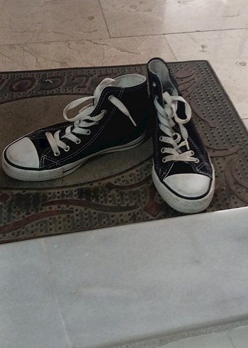 37 Beden Siyah Bağcıklı Unisex Spor Ayakkabı