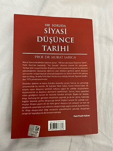  100 soruda siyasi düşünce tarihi kitabı