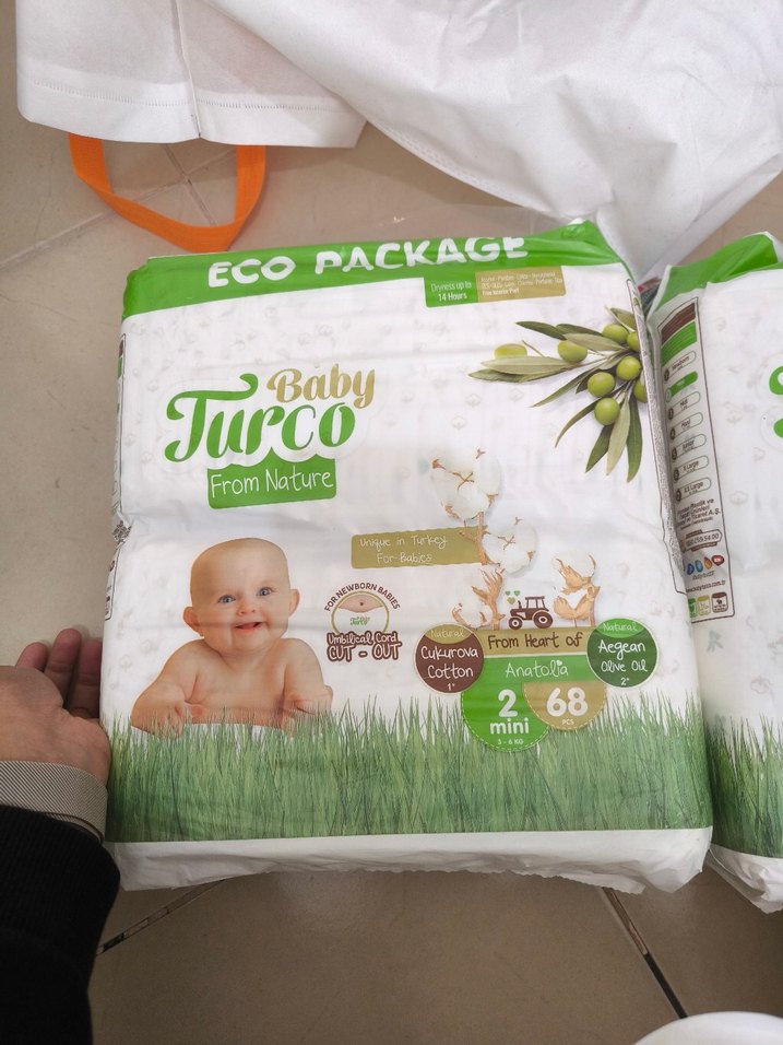 Baby Turco Mini 2 Numara 68 Adet Bebek Bezi - Görsel 2