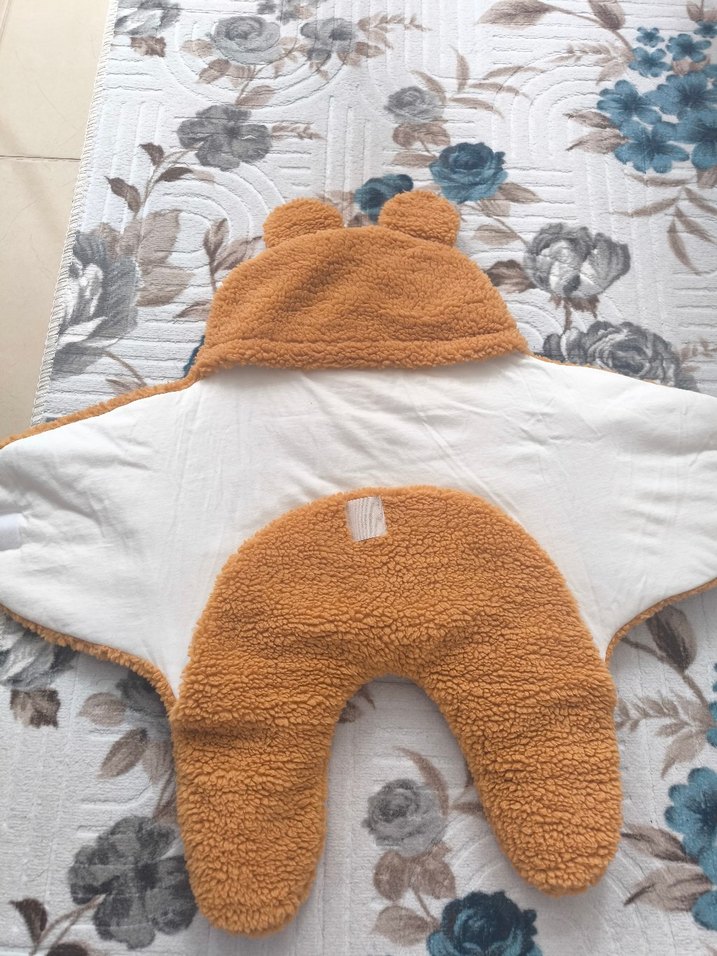 Kahverengi Peluş dış kundak  #kundak #peluş - Görsel 3