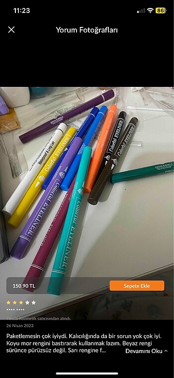 12 renk eyeliner